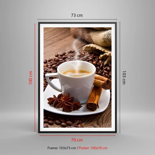 Poster in black frame - Spicy Flavour and Aroma - 70x100 cm