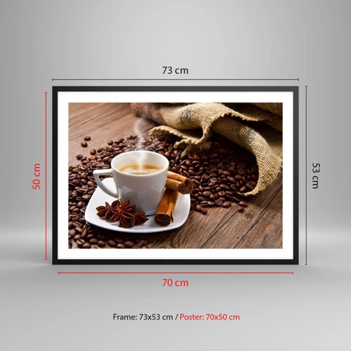 Poster in black frame - Spicy Flavour and Aroma - 70x50 cm