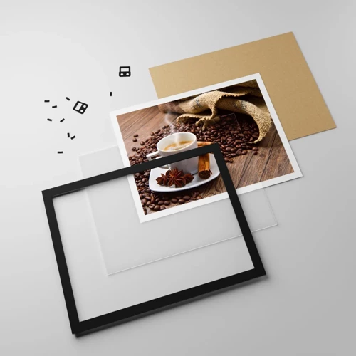 Poster in black frame - Spicy Flavour and Aroma - 70x50 cm