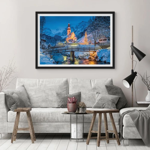 Poster in black frame - Spirit of Christmas - 70x50 cm