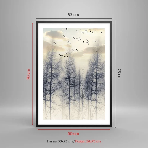 Poster in black frame - Spirits of the Forest - 50x70 cm