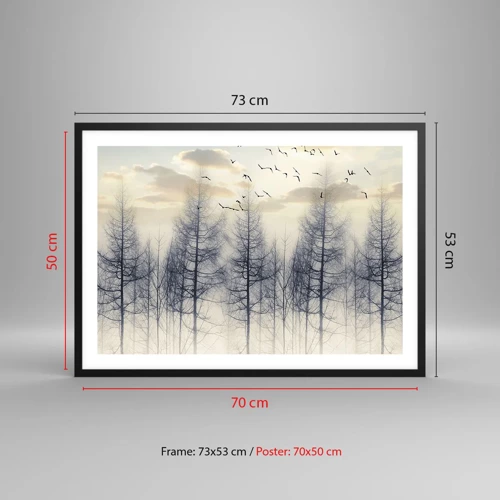 Poster in black frame - Spirits of the Forest - 70x50 cm