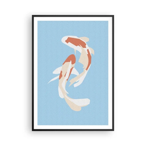 Poster in black frame - Spontaneous Synchronised Swim - 70x100 cm