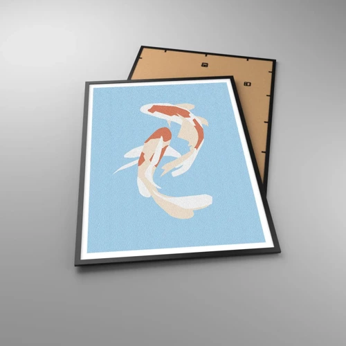 Poster in black frame - Spontaneous Synchronised Swim - 70x100 cm