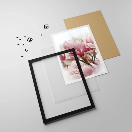 Poster in black frame - Spring Flowers - 50x70 cm