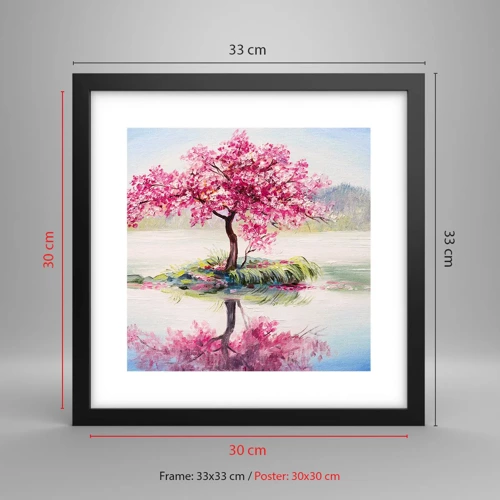 Poster in black frame - Spring Holiday - 30x30 cm