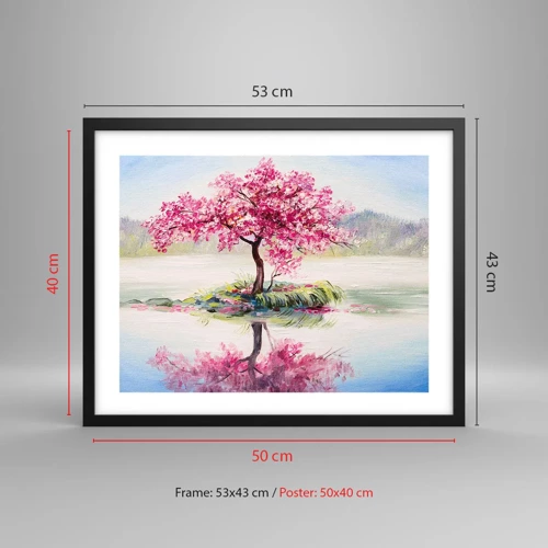 Poster in black frame - Spring Holiday - 50x40 cm