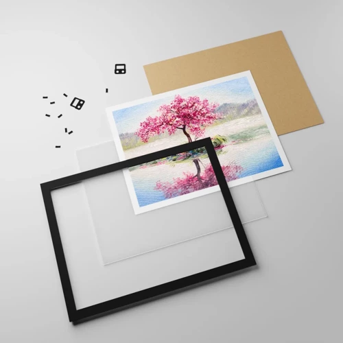 Poster in black frame - Spring Holiday - 50x40 cm