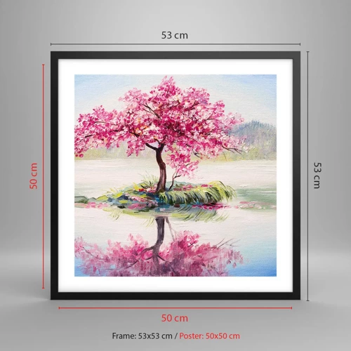 Poster in black frame - Spring Holiday - 50x50 cm