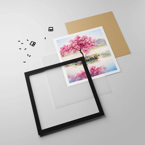 Poster in black frame - Spring Holiday - 50x50 cm