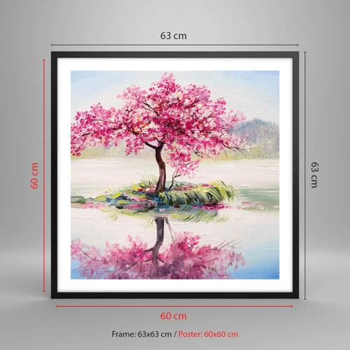 Poster in black frame - Spring Holiday - 60x60 cm