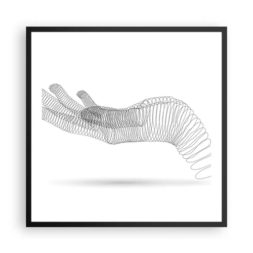 Poster in black frame - Springy Palm - 60x60 cm