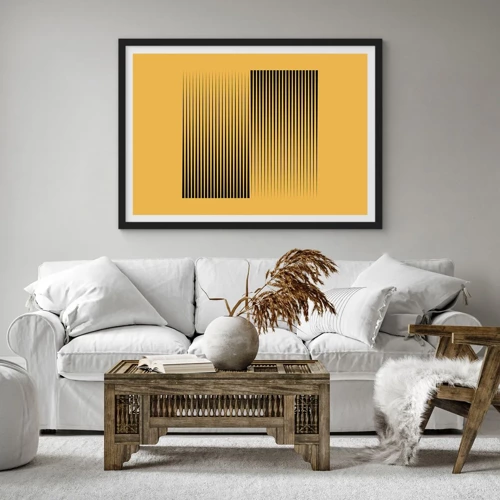 Poster in black frame - Square Opposites - 70x50 cm