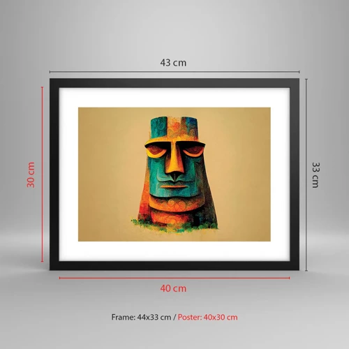 Poster in black frame - Statuesque but Friendly - 40x30 cm