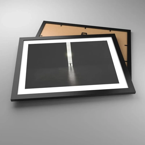 Poster in black frame - Step to Bright Future - 40x30 cm