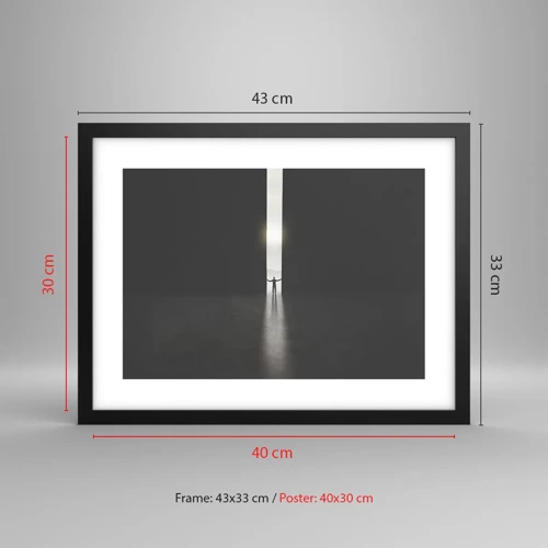 Poster in black frame - Step to Bright Future - 40x30 cm