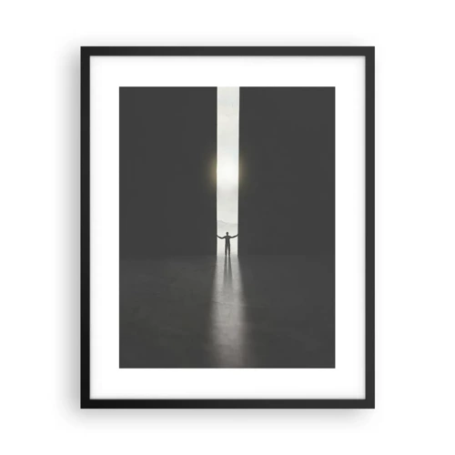 Poster in black frame - Step to Bright Future - 40x50 cm