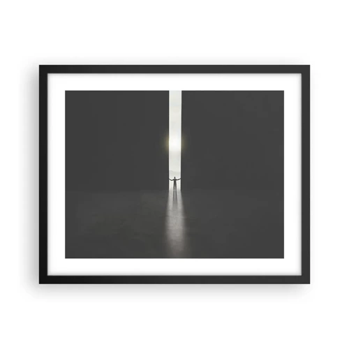 Poster in black frame - Step to Bright Future - 50x40 cm