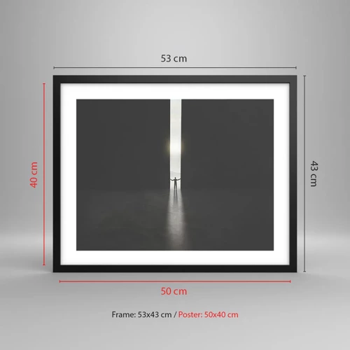 Poster in black frame - Step to Bright Future - 50x40 cm