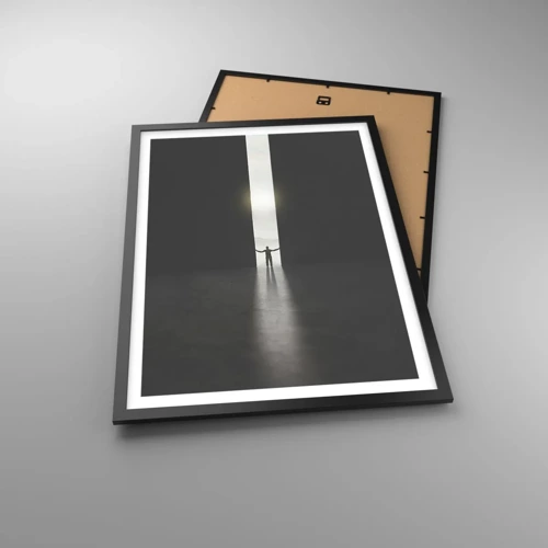 Poster in black frame - Step to Bright Future - 50x70 cm