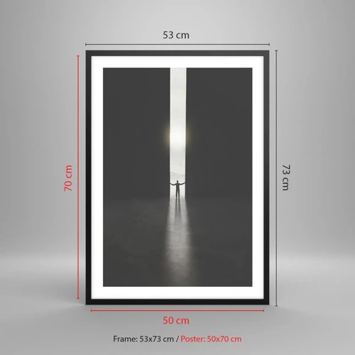 Poster in black frame - Step to Bright Future - 50x70 cm