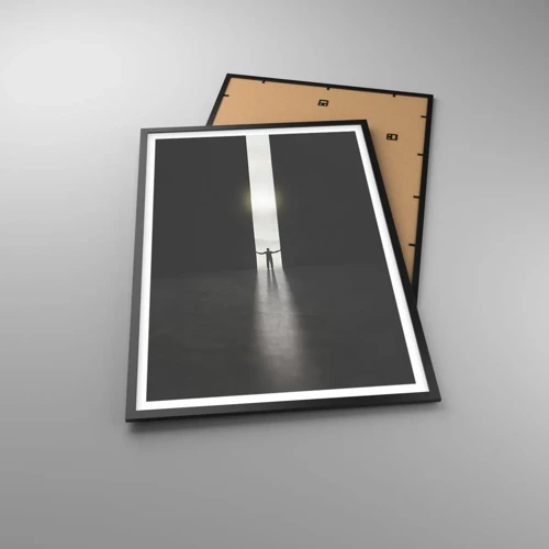 Poster in black frame - Step to Bright Future - 61x91 cm