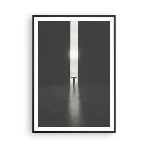 Poster in black frame - Step to Bright Future - 70x100 cm