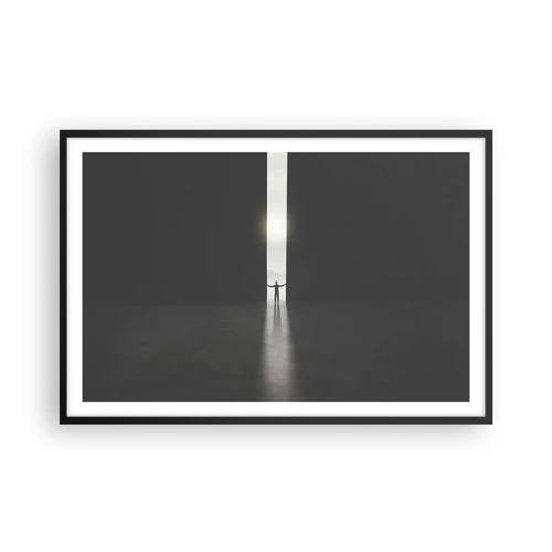 Poster in black frame - Step to Bright Future - 91x61 cm