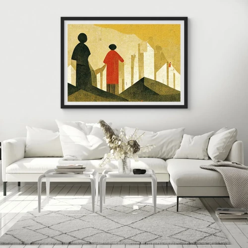 Poster in black frame - Still a Long Way - 70x50 cm