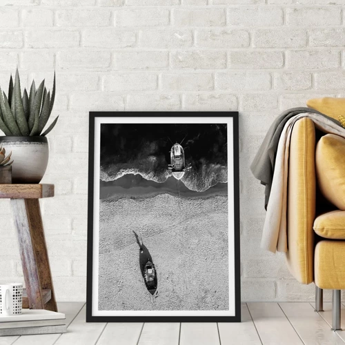 Poster in black frame - Still on the Shore… - 61x91 cm