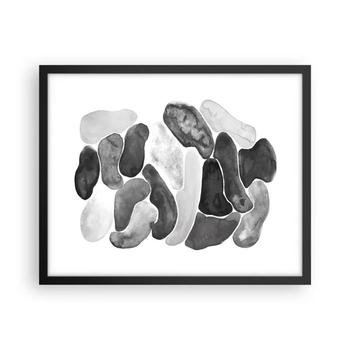 Poster in black frame - Stone Abstract - 50x40 cm