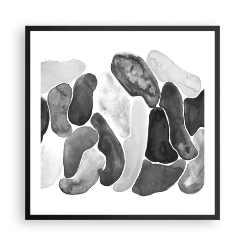 Poster in black frame - Stone Abstract - 60x60 cm