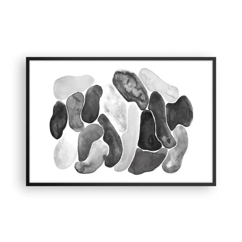 Poster in black frame - Stone Abstract - 91x61 cm