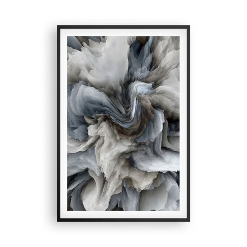 Poster in black frame - Stone and Flower - 61x91 cm