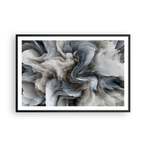 Poster in black frame - Stone and Flower - 91x61 cm