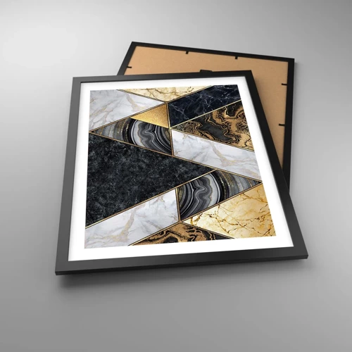 Poster in black frame - Stone on Stone - 40x50 cm