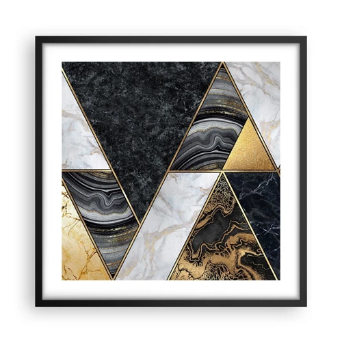 Poster in black frame - Stone on Stone - 50x50 cm