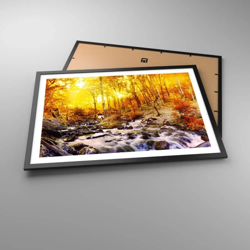 Poster in black frame - Stones Set in Gold and Platinum - 70x50 cm