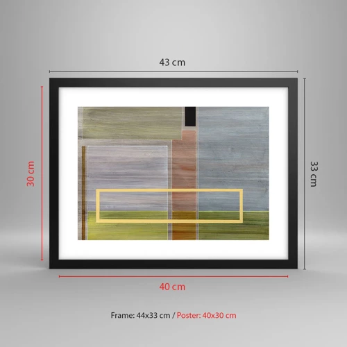 Poster in black frame - Straight and Calm - 40x30 cm