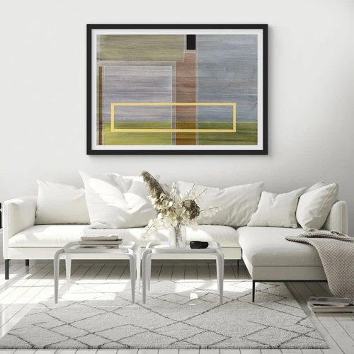 Poster in black frame - Straight and Calm - 70x50 cm