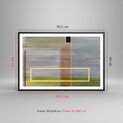 Poster in black frame - Straight and Calm - 91x61 cm