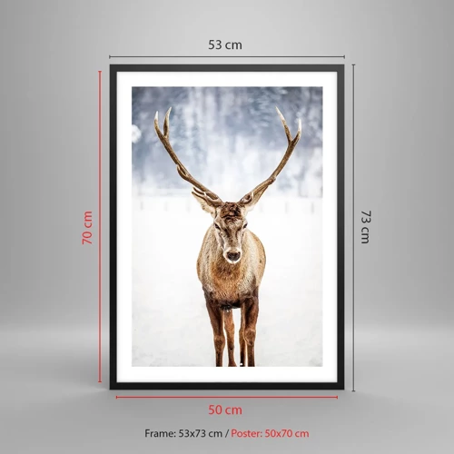 Poster in black frame - Straight from Snowy Fog - 50x70 cm