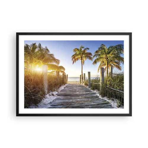 Poster in black frame - Straight to Paradise - 70x50 cm