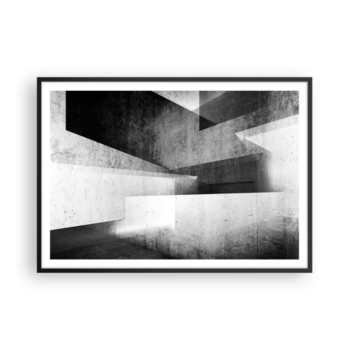 Poster in black frame - Structure of Space - 100x70 cm