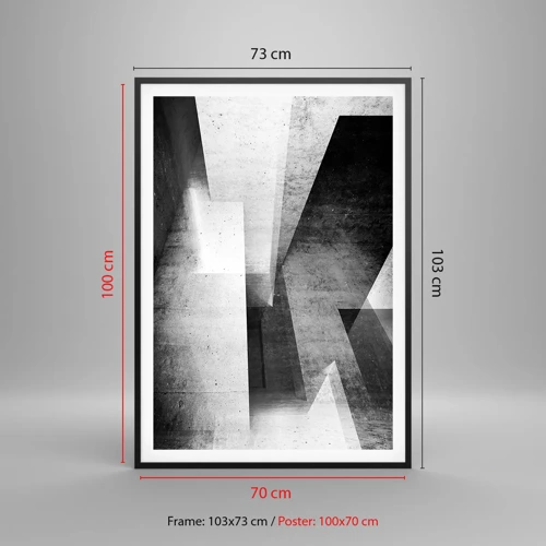 Poster in black frame - Structure of Space - 70x100 cm