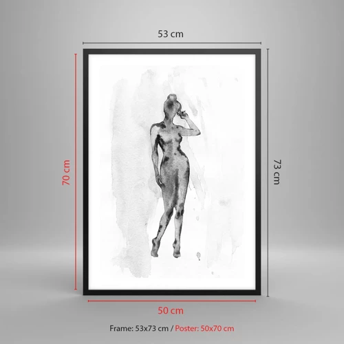 Poster in black frame - Study of Ideal of Feminity - 50x70 cm