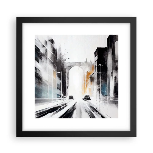 Poster in black frame - Study of a City: Architecture and Movement - 30x30 cm