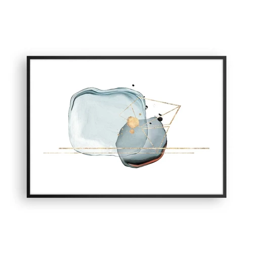 Poster in black frame - Study of a Raindrop - 100x70 cm