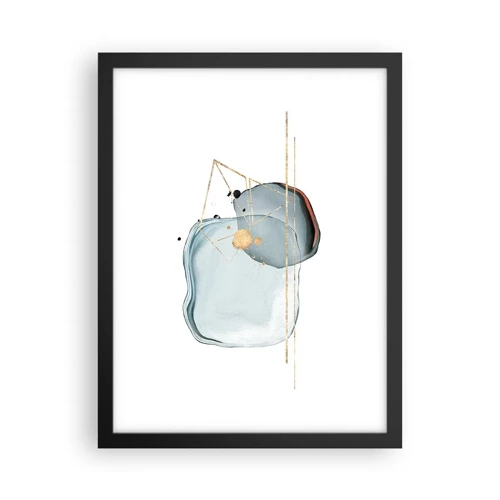 Poster in black frame - Study of a Raindrop - 30x40 cm