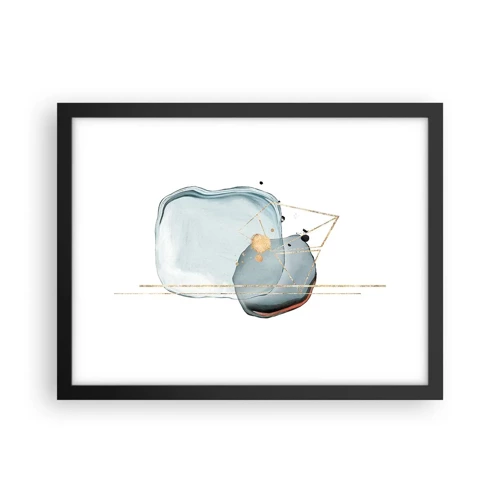 Poster in black frame - Study of a Raindrop - 40x30 cm